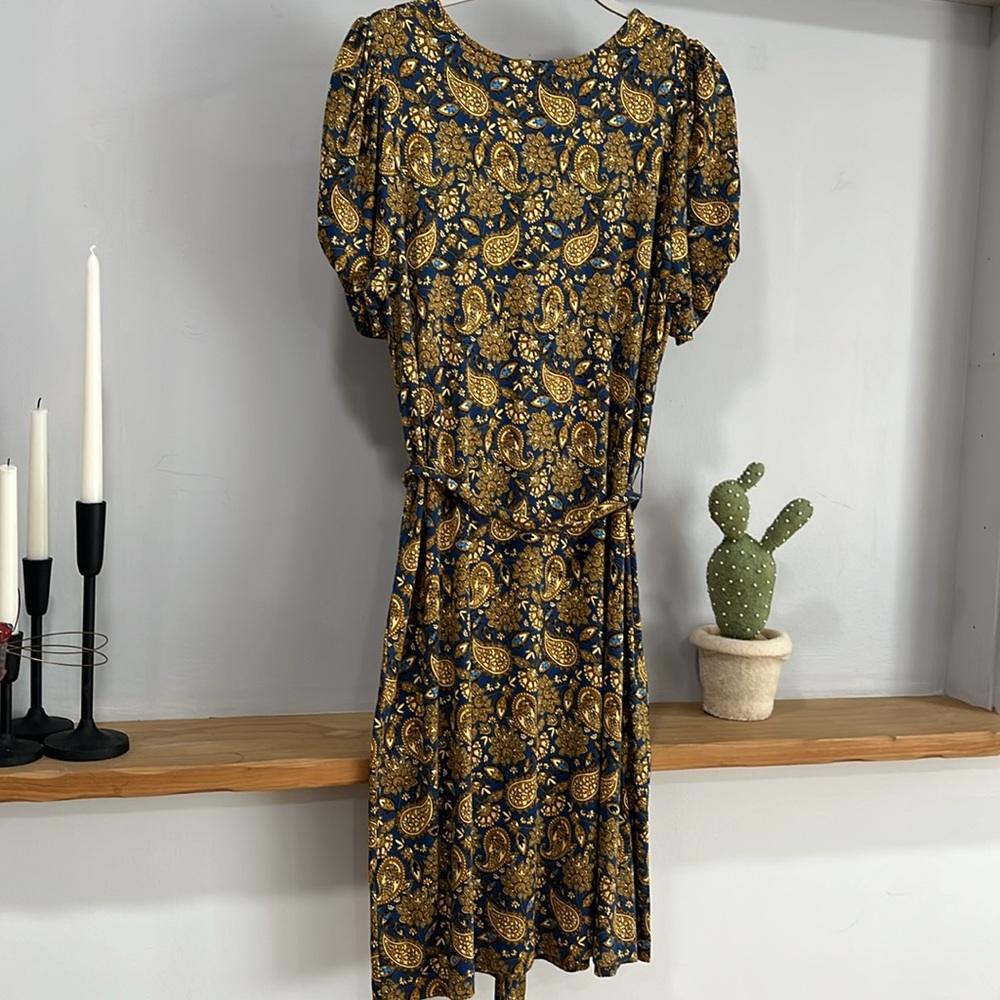 BODEN Short Sleeve Paisley Print Dress, Size 12, NWT - Picture 6 of 15